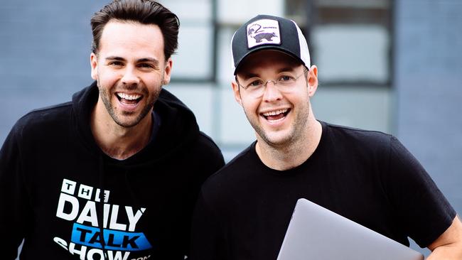 Tommy Jackett and Josh Janssen host The Daily Talk Show podcast. Picture: Supplied