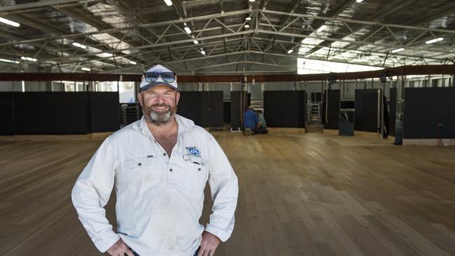 Ben Duxson from Glendemar Park Merinos with his new shearing shed where sheep are shorn every six months.