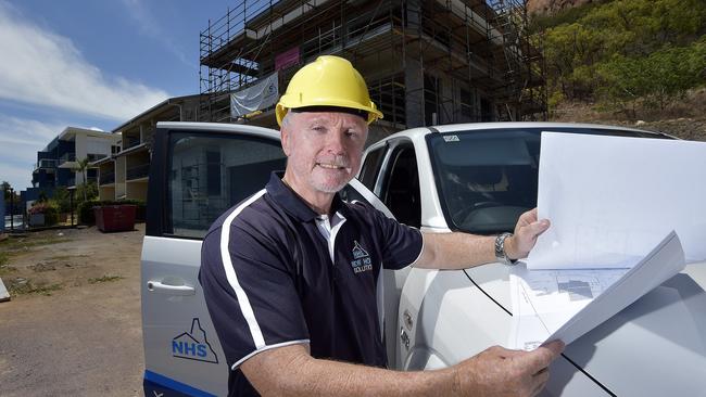 Darryll Gilchrist from New Home Solutions in front of a project on Castle Hill. PICTURE: MATT TAYLOR.