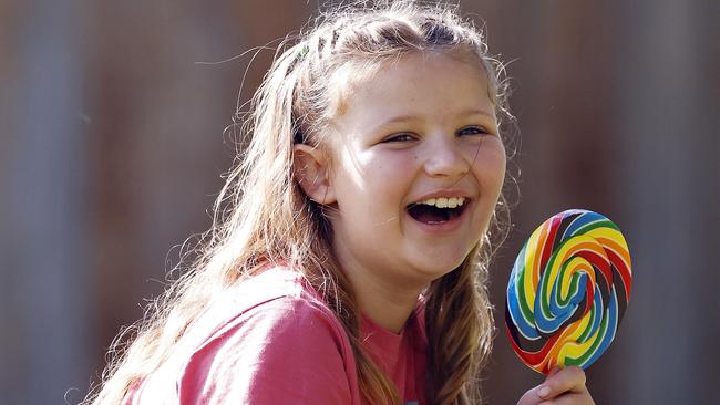 Emilia Sentana is always very careful with dental hygiene, even during the pandemic — but will get to have a treat or two over Easter. Picture: Sam Ruttyn