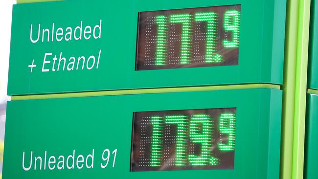 Petrol prices have risen almost 30 per cent compared to this time last year. Picture: NCA NewsWire / Gaye Gerard