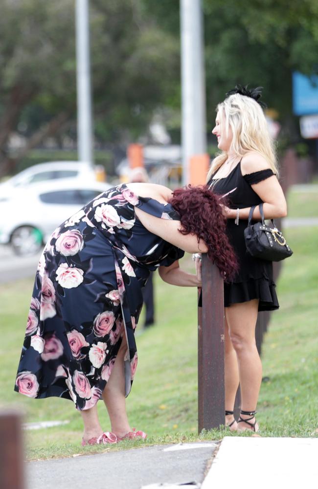 This woman had her own personal leaning post. Picture: Tim Marsden