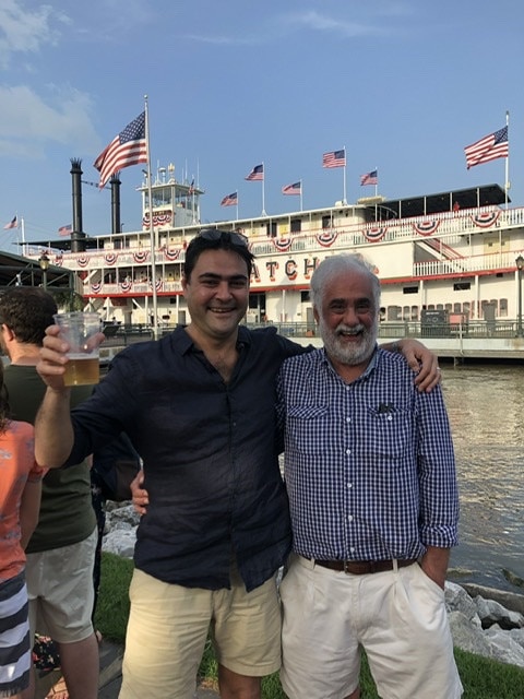 David Penberthy with his father Lloyd.