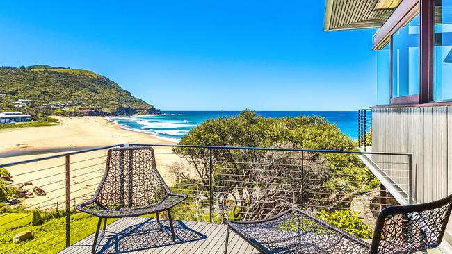 The house has mesmerising views over Stanwell Park Beach.