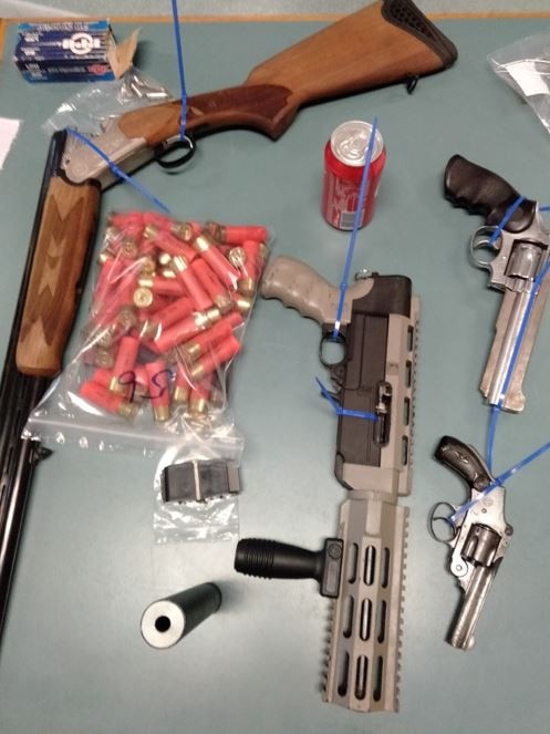 SEIZED: Guns found after police smashed a major Mackay drug syndicate. Picture: QPS media