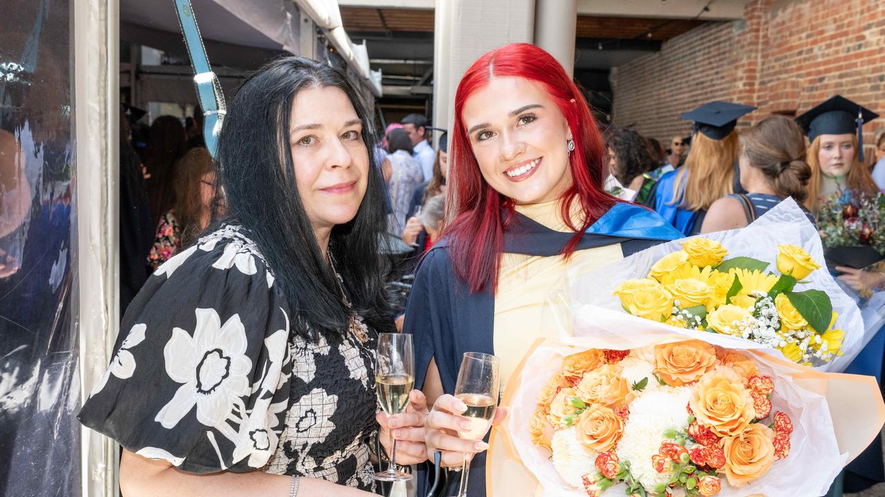 Nikola Jermane and Elizabeth Rose at Deakin University’s environmental science graduation. Picture: Brad Fleet