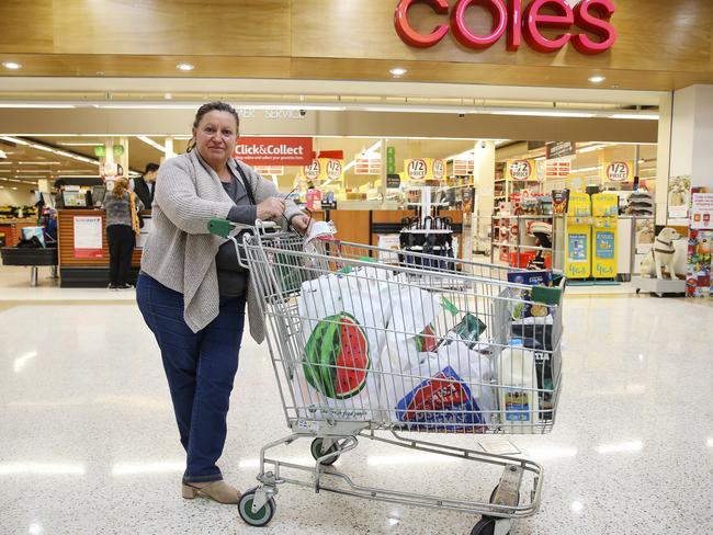 Silvana Del Vento believes supermarkets are profiting from shoppers purchasing plastic bags. Picture: Justin Lloyd