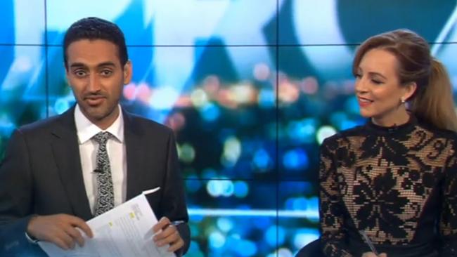 Waleed Aly and Carry Bickmore on The Project.