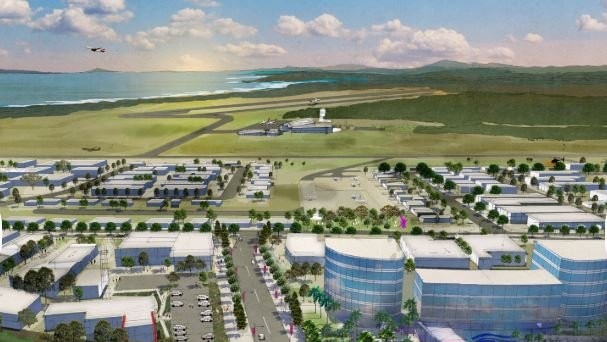 An artist's impression of the Coffs Harbour Airport Enterprise Park, which is currently being developed.