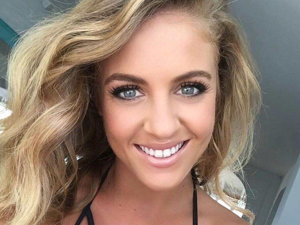 Former NRL cheerleader and Beauty and the Geek cast member Jordan Finlayson. Picture: Instagram