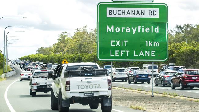 Traffic heading north on Bruce Highway through Caboolture. Picture: Richard Walker