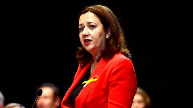 Queensland Premier Annastacia Palaszczuk. Question Time at the State Parliament in Townsville. Picture: Alix Sweeney