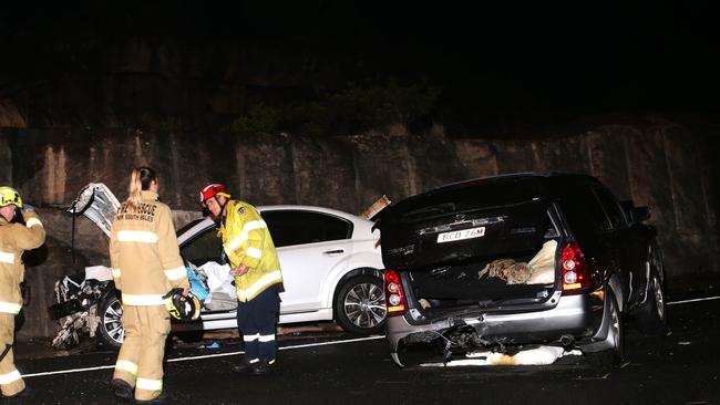 Eight people were treated by NSW Ambulance and transported to hospital.  Pics Bill Hearne