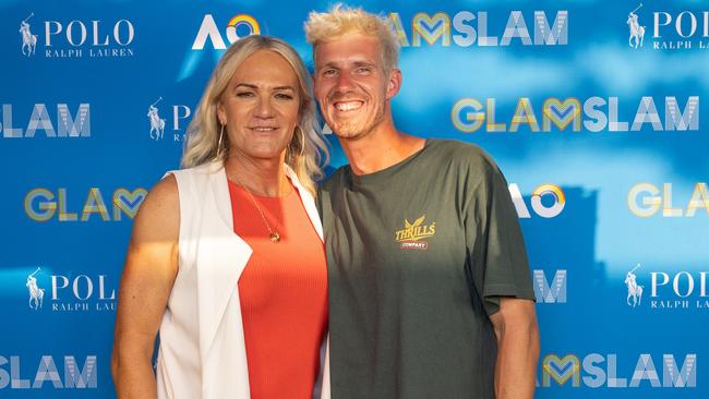 Danielle Laidley and son Kane at the Australian Open Pride Day launch. Picture: Tennis Australia