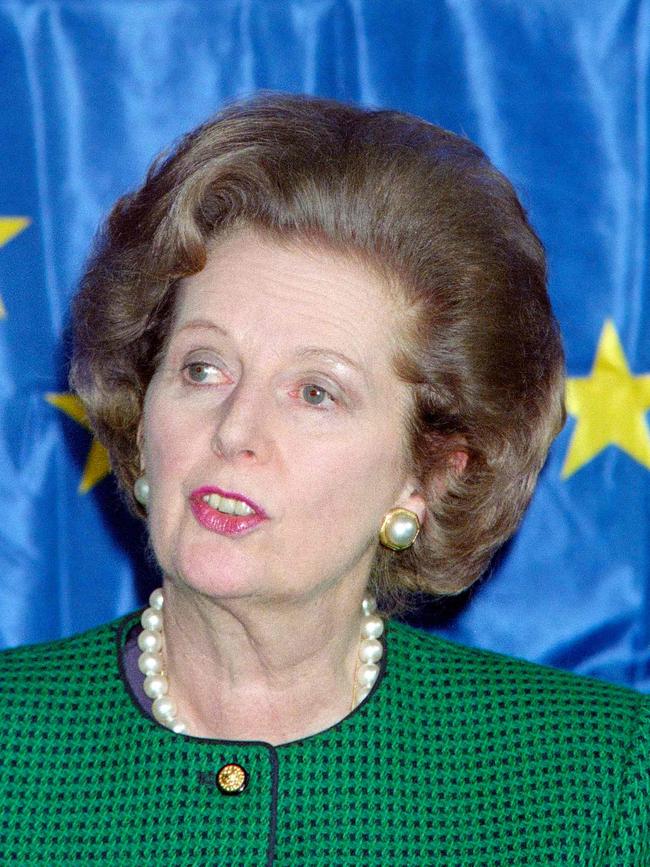 Ex British PM Margaret Thatcher.