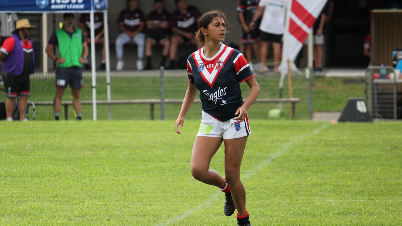 Tyra Dymock of the Sydney Roosters Lisa Fiaola Cup side. Picture: Kevin Merrigan