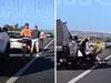 ‘Asking to be hit’: Wild scenes as fight spills onto 110km/h road