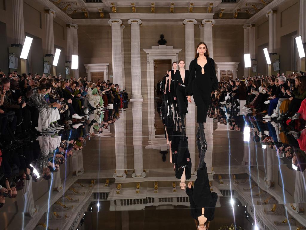 The mirrored runway. Picture: AFP