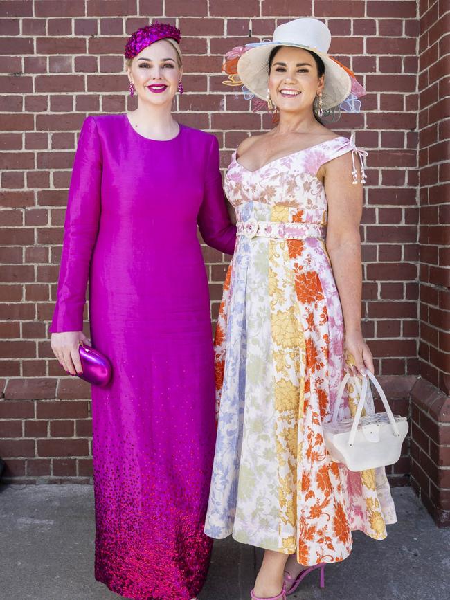 Daisy Grace and Kelly Carty. Hobart Cup 2024. Picture: Caroline Tan