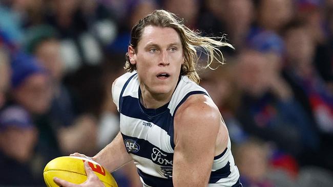 The ultimate utility continues to be a key cog in the Cats’ machine. Picture: Michael Willson/AFL Photos via Getty Images