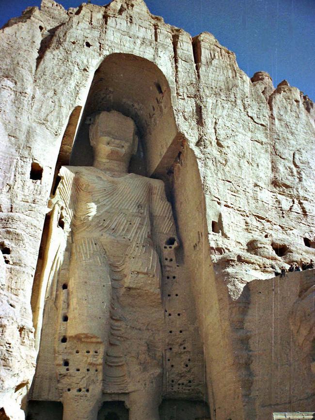 One of the now-destroyed Bamyan Buddha statues, constructed 1500 years ago.