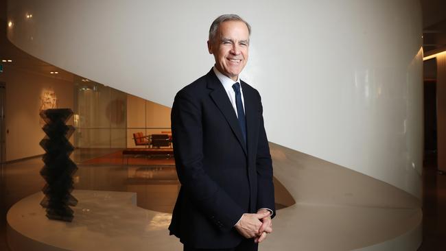 Mark Carney, chair of global infrastructure giant Brookfield Asset Management, said a $20bn investment slate for Origin will provide the “critical mass” needed to kickstart a local green energy sector. Picture: John Feder.