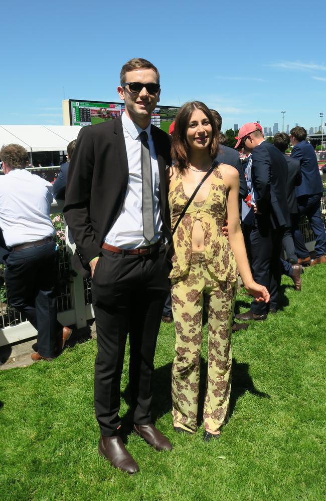 Liam and Abbey together at the Cox Plate.