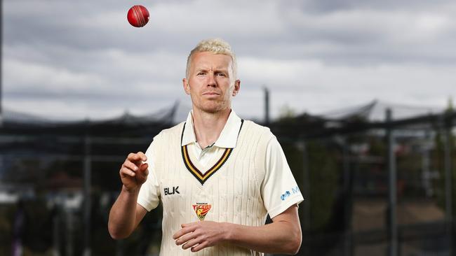 Former Australian fast bowler now Tasmanian Tigers player, Peter Siddle ahead of the Sheffield Shield season. Picture: Zak Simmonds