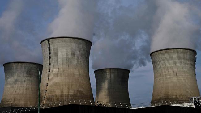 Cooling towers at the Bugey Nuclear Power Plant in Bugey in the Saint-Vulbas commune, eastern France. Picture: AFP