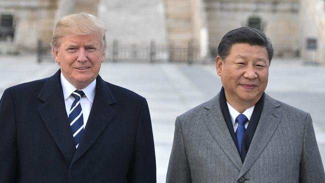 Donald Trump with Xi Jinping in Beijing during his first term as US President. Picture: AFP