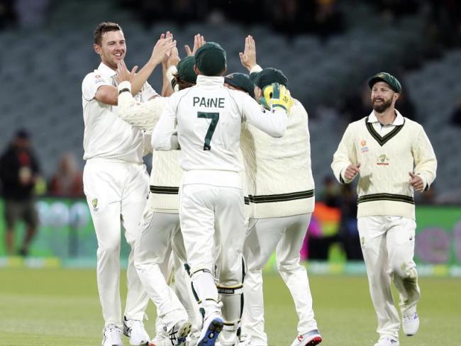 Josh Hazlewood took two wickets in the evening, including the danger man Babar Azam.