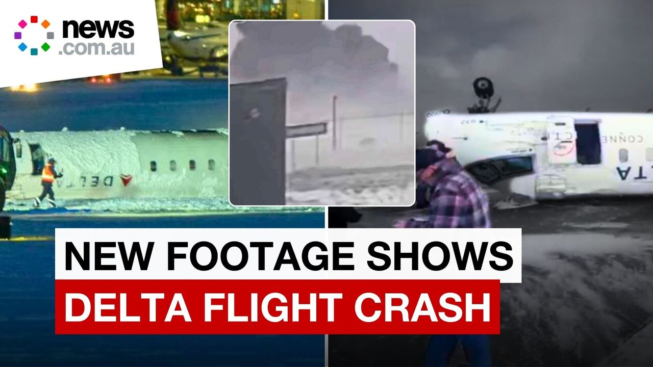 New video shows moment Delta flight crashes at Toronto Airport