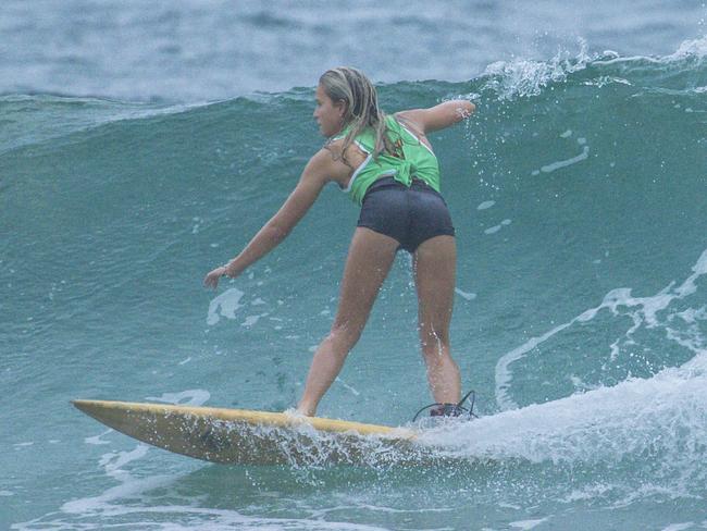 Early Saturday heats of The Burleigh Heads Boardriders Single Fin Festival. Picture: Glenn Campbell