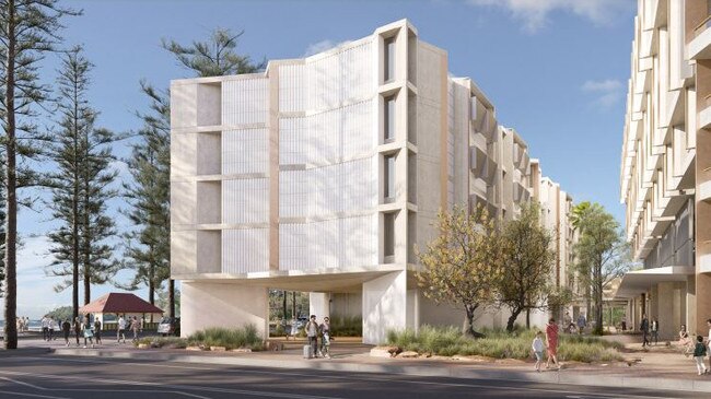 An artist's impression of the redevelopment of the Royal Far West complex, seen from Wentworth St. Picture: Supplied