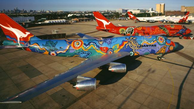 Qantas marked 25 years of its Flying Art series with Indigenous art on some of its planes.