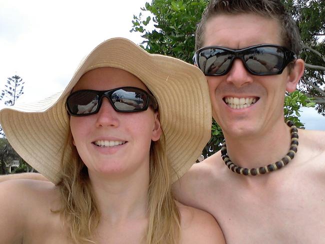 Emma Lovell, pictured with husband Lee Lovell, was fatally stabbed in a home invasion at North Lakes.