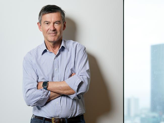 Investor John Wylie in his Melbourne office in Melbourne CBD. Photograph taken on the 18th of February 2025 by Louis Trerise.