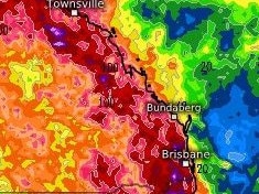 Amateur storm chaser Tim's Severe Weather has predicted monsoonal weather throughout the southeast over the next 14 days. Picture: Tim's Severe Weather