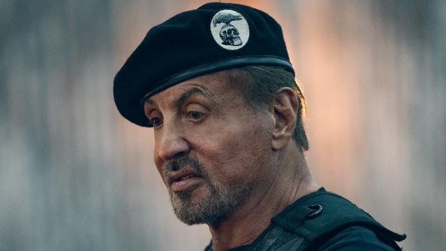 Sylvester Stallone in a scene from the action movie The Expendables 4