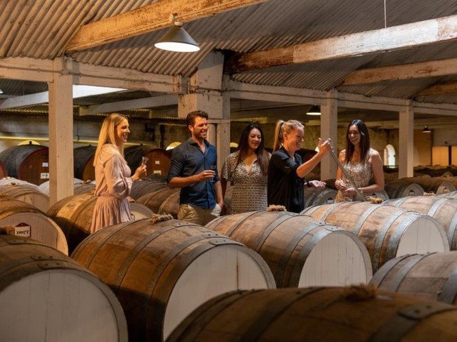 In the cellar at Seppeltsfield, Barossa Valley, South Australia.