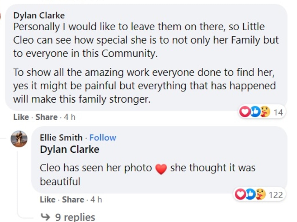 Ellie Smith commented on the social media post. Source: Facebook