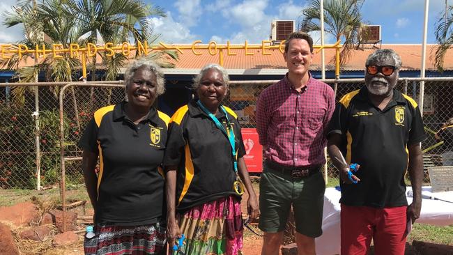 Daisy Gondarra, Valerie Bulkunu, Joe Hewett and Danny Daŋataŋa from Shepherdson College. Picture: SUPPLIED