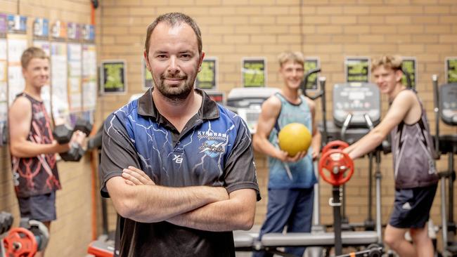 Mitchell Bull leads Kyabram Blue Light, which offers camps, gym programs, blue light discos and more to young regional Victorians. Picture: Zoe Phillips