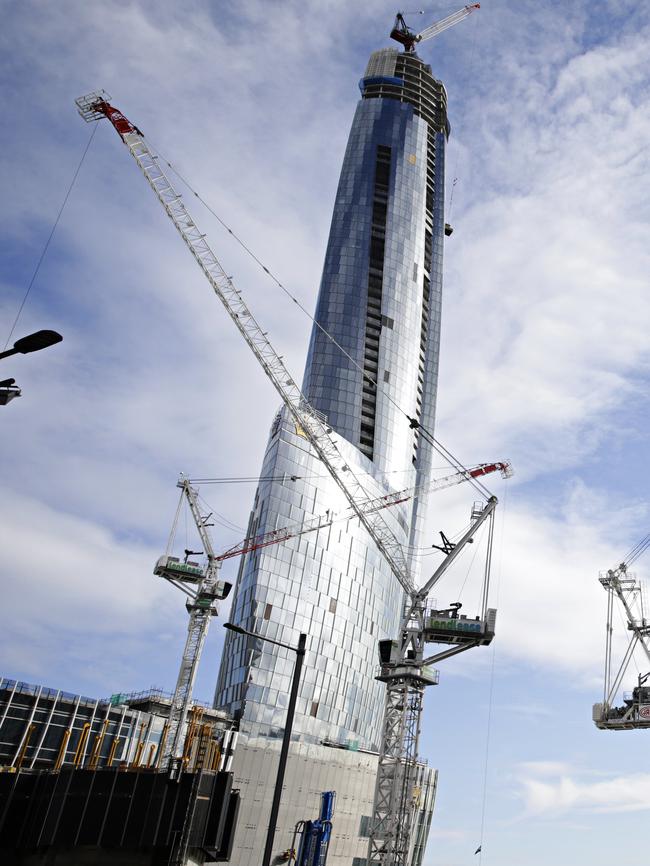 Crown Casino building in Barangaroo is a similar height. Picture: Adam Yip