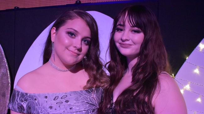 Lauren Thompson and Chelsea Bombardieri at the Mackay State High School formal at the MECC, on Wednesday November 18. Picture: Zizi Averill