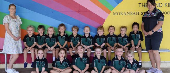 Moranbah State School Prep PSH Back row: Sydney Hurst (Teacher), Claire, Willow, Kingston, Caleb, Noah, Evan, Ivy, Kaiowa, Emmett, Cathlyn, Belinda Ney (Teacher Aide) Front row: Lily, Sienna, Kayley, Colton, Patrick, Isla.