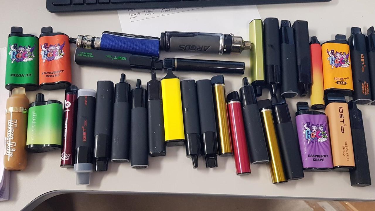 Vapes confiscated by Queensland principals.