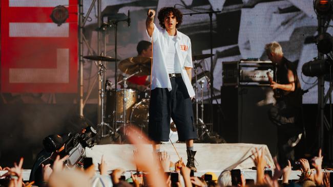 Dominic Fike performs at Laneway Festival in Auckland on Tuesday, February 6, 2024. Picture: Tom Grut