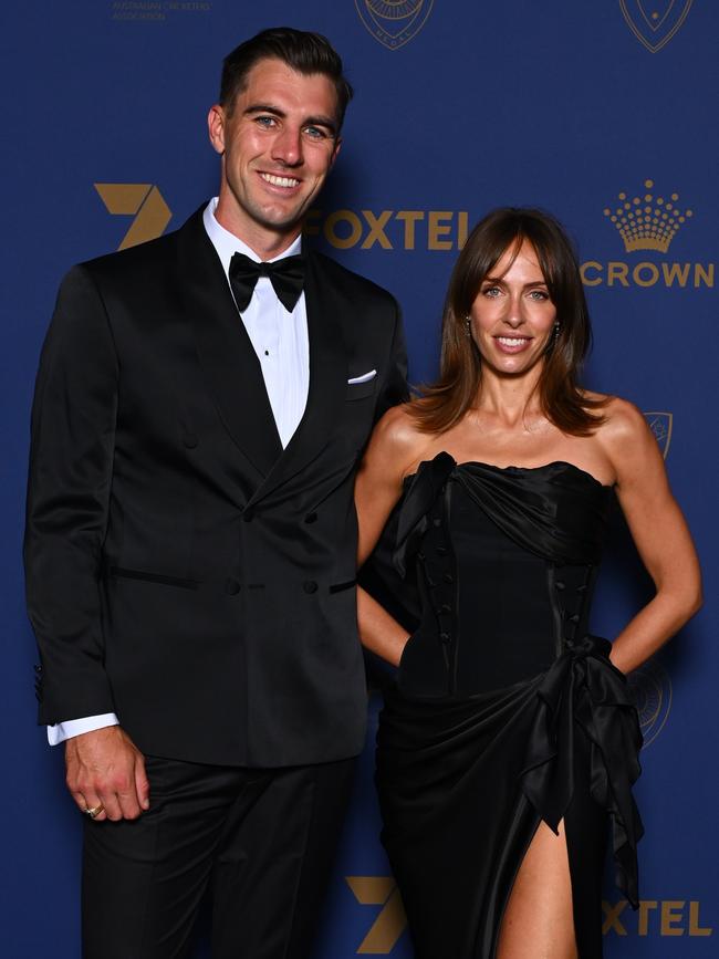 Pat and Becky Cummins. (Photo by Morgan Hancock/Getty Images for Cricket Australia)