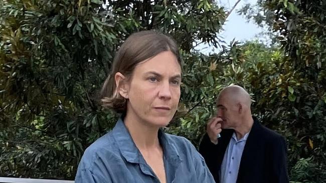 Christina Meyer, charged with manslaughter, leaves Coffs Harbour court on May 13 2025.